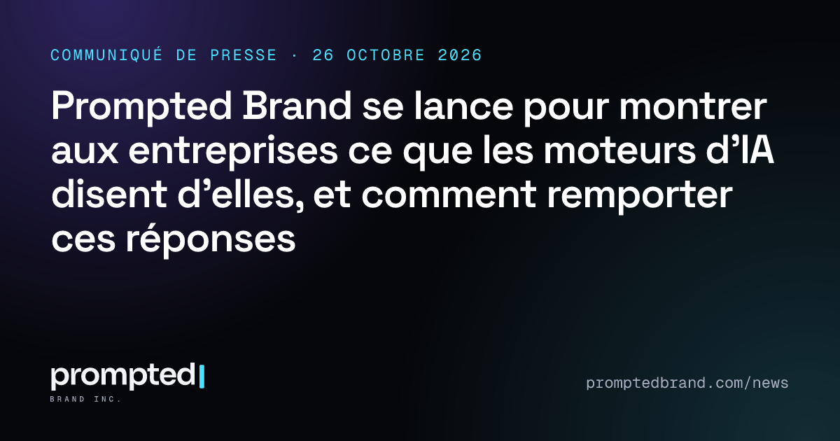 Prompted Brand se lance pour montrer aux entreprises ce que les moteurs d'IA disent d'elles, et comment remporter ces réponses