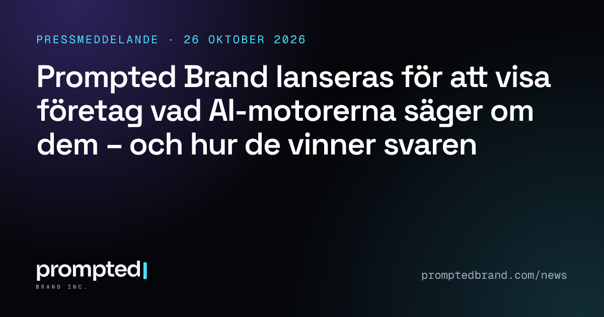 Prompted Brand lanseras för att visa företag vad AI-motorerna säger om dem – och hur de vinner svaren